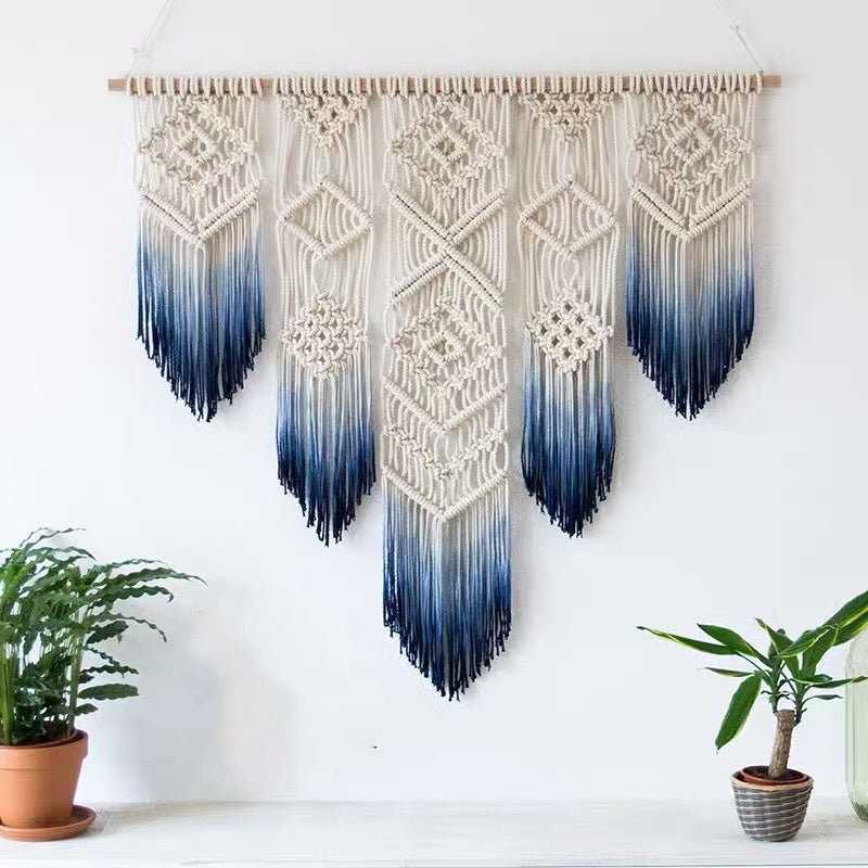 Large Macrame Bohemian Tapestry for Living Room-GraffitiWallArt