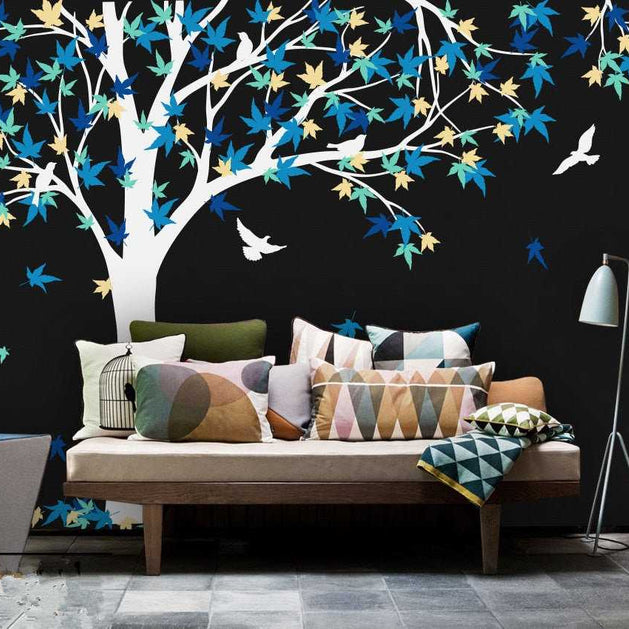 Large Maple Tree Wall Decals | Maple Tree Wall Sticker-GraffitiWallArt