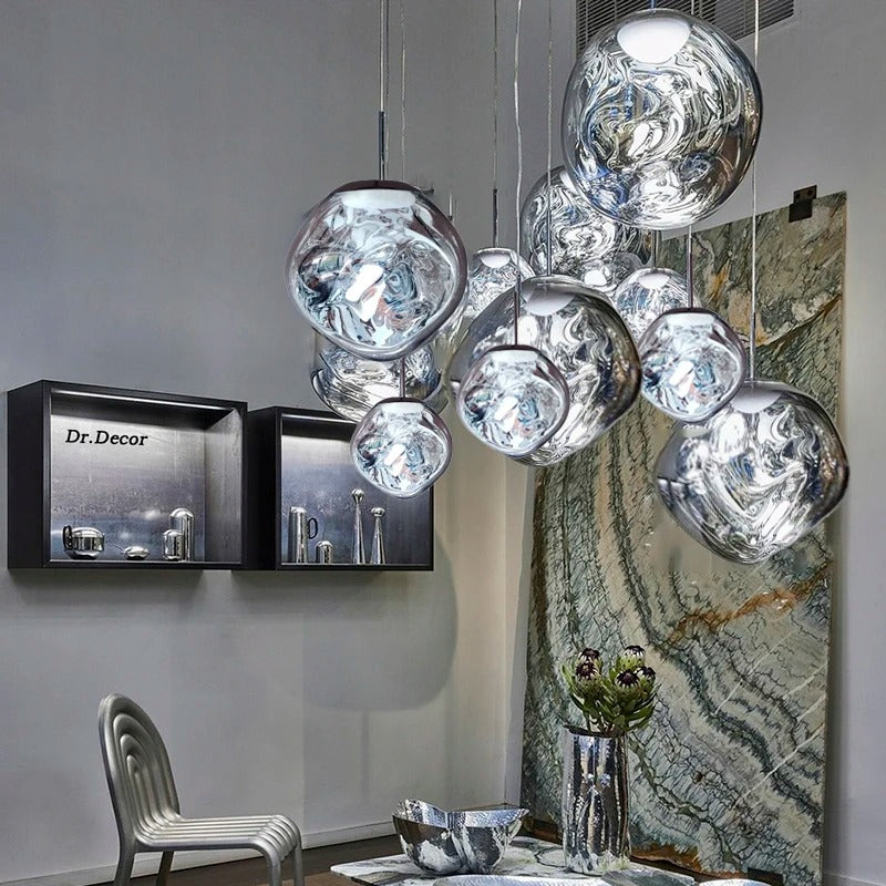 Lava Glass Pendant Hanging Lamp for Modern Interior-GraffitiWallArt