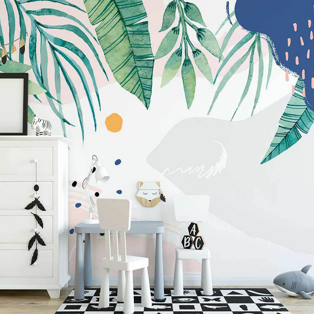 Leaf Art Wallpaper Murals: Stunning Nature-inspired Designs-GraffitiWallArt