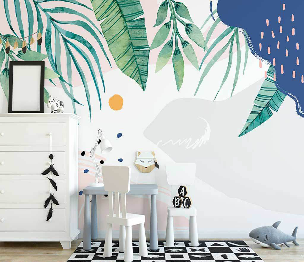 Leaf Art Wallpaper Murals: Stunning Nature-inspired Designs-GraffitiWallArt