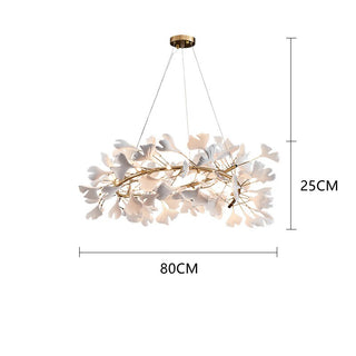 Leaf Chandelier: Stunning Lighting Fixture-GraffitiWallArt