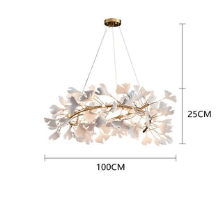 Leaf Chandelier: Stunning Lighting Fixture-GraffitiWallArt