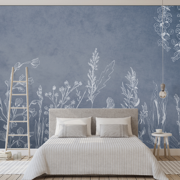 Leaf Feathers Wallpaper Murals-GraffitiWallArt