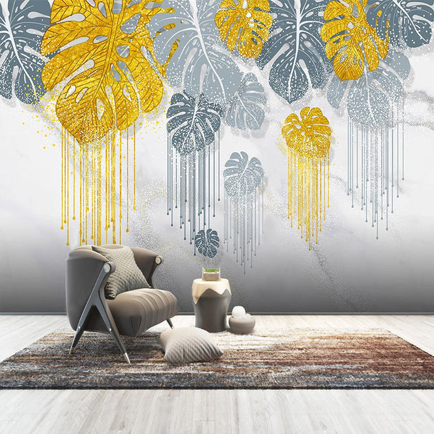 Leaf Wallpaper - Shop Dripping's Stunning Designs-GraffitiWallArt