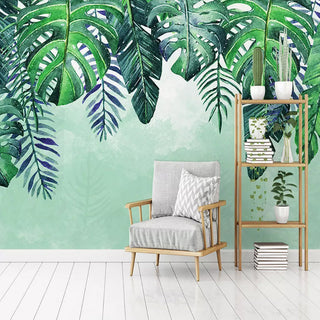 Leafs Fallen Wallpaper Mural - Beautiful and Natural Designs-GraffitiWallArt