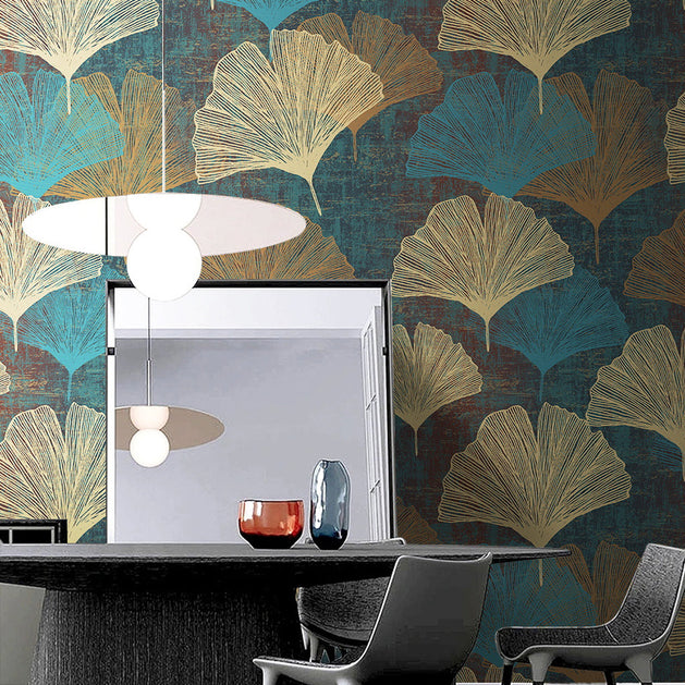 Leaves Texture Bliss Wallpaper Mural-GraffitiWallArt