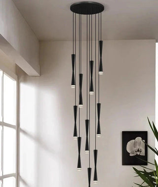 LED Attic Bend Tubes Chandelier Lighting-GraffitiWallArt