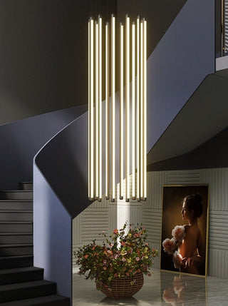 LED Bars Staircase Chandelier: Illuminate Your Space-GraffitiWallArt