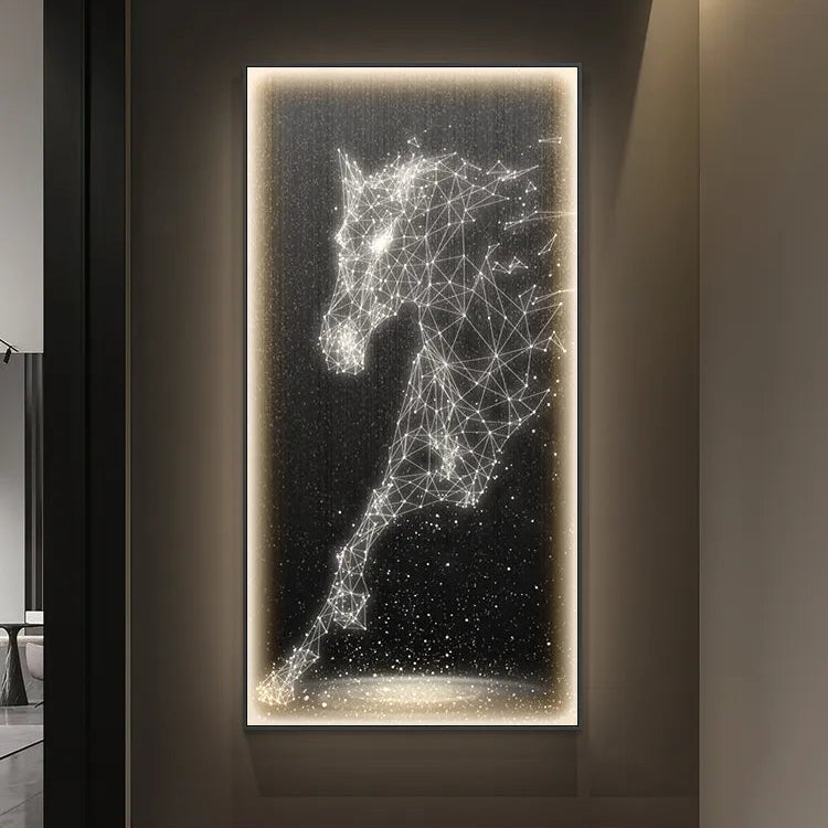 LED Horse Painting - Italian Abstract Decoration-GraffitiWallArt