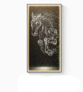 LED Horse Painting - Italian Abstract Decoration-GraffitiWallArt