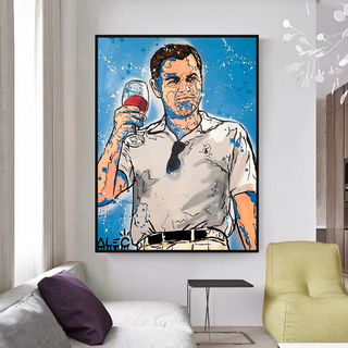 Leonardo DiCaprio: Wolf of Wall Street Canvas Art-GraffitiWallArt