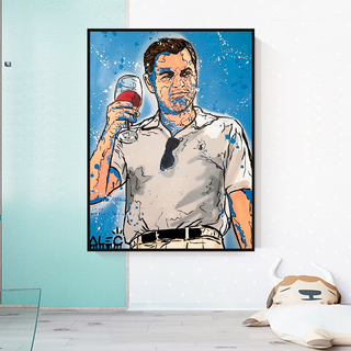 Leonardo DiCaprio: Wolf of Wall Street Canvas Art-GraffitiWallArt