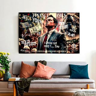 Leonardo DiCaprio - Wolf of Wall Street Canvas Wall Art-GraffitiWallArt