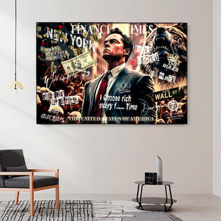 Leonardo DiCaprio - Wolf of Wall Street Canvas Wall Art-GraffitiWallArt