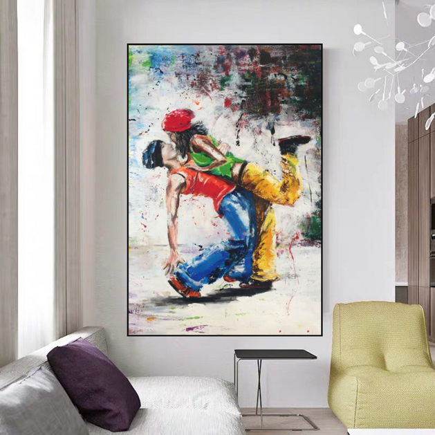 Let's Dance on the Singer's Beat: Musical Canvas Wall Art-GraffitiWallArt