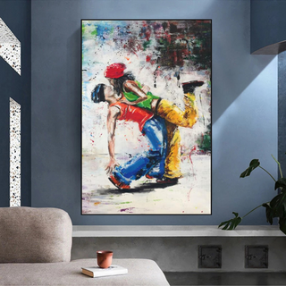 Let's Dance on the Singer's Beat: Musical Canvas Wall Art-GraffitiWallArt