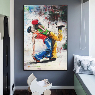 Let's Dance on the Singer's Beat: Musical Canvas Wall Art-GraffitiWallArt