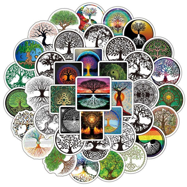 Life Tree Miracle Faith Totem Stickers-GraffitiWallArt
