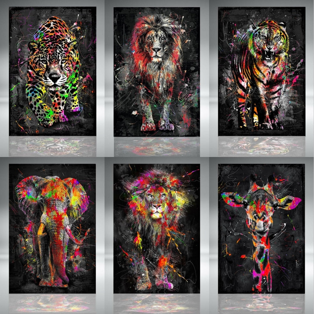 Lions Kingdom Canvas Wall Art-GraffitiWallArt