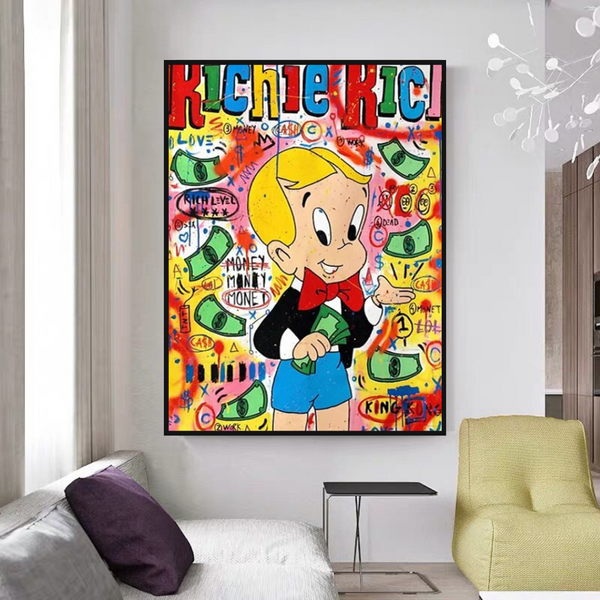 Richie Rich Art popular inspired - Richie in the trading room