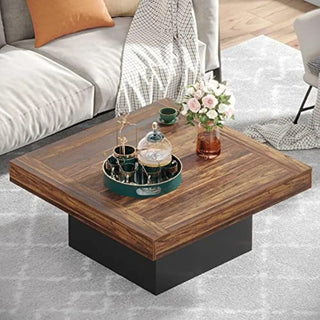 Little Tree Farmhouse Square Coffee Table-GraffitiWallArt