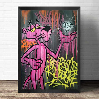 Lively Cartoon Magic - Pink Panther Poster-GraffitiWallArt