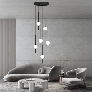 Long Line Glass Ball Chandelier - Lighting Solution.-GraffitiWallArt