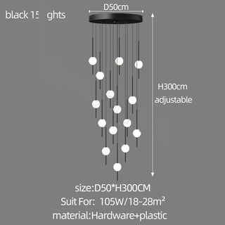 Long Line Glass Ball Chandelier - Lighting Solution.-GraffitiWallArt