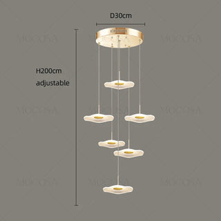 Lotus Leaf Chandelier: Elegant Lighting for Your Space-GraffitiWallArt