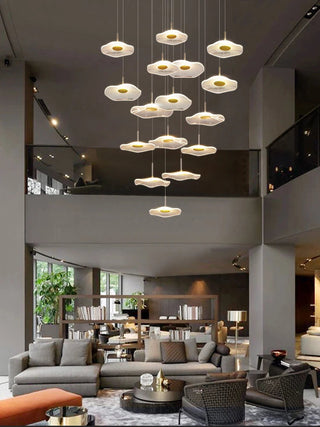 Lotus Leaf Chandelier: Elegant Lighting for Your Space-GraffitiWallArt