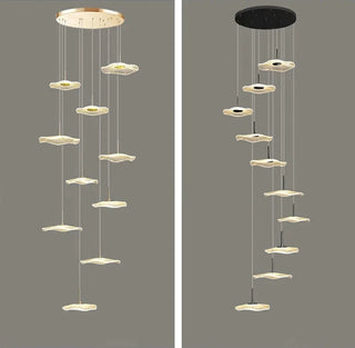 Lotus Leaf Chandelier: Elegant Lighting for Your Space-GraffitiWallArt