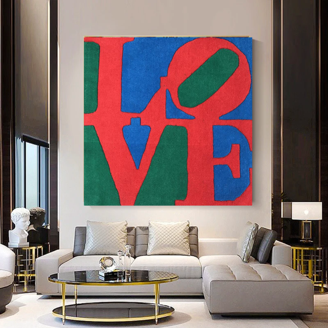 Love Abstract Canvas Wall Art-GraffitiWallArt