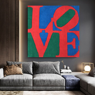 Love Abstract Canvas Wall Art-GraffitiWallArt