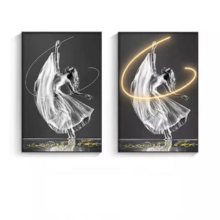 Luminous LED Girl Abstract Art Wall Lamp-GraffitiWallArt