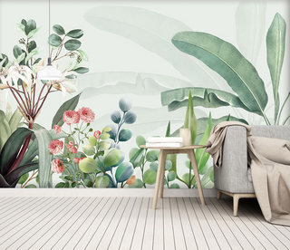 Lush Greens Tropical Wallpaper Murals: Bring Tropics Home-GraffitiWallArt