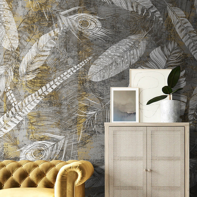 Magnolia Leaves Magic Wallpaper Mural-GraffitiWallArt