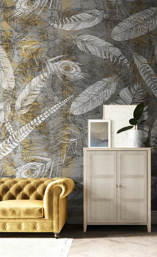 Magnolia Leaves Magic Wallpaper Mural-GraffitiWallArt