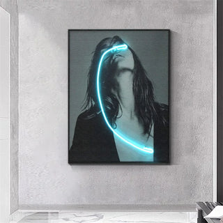 Blindness Girl Neon Wall Art – A Striking Blend of Art and Light