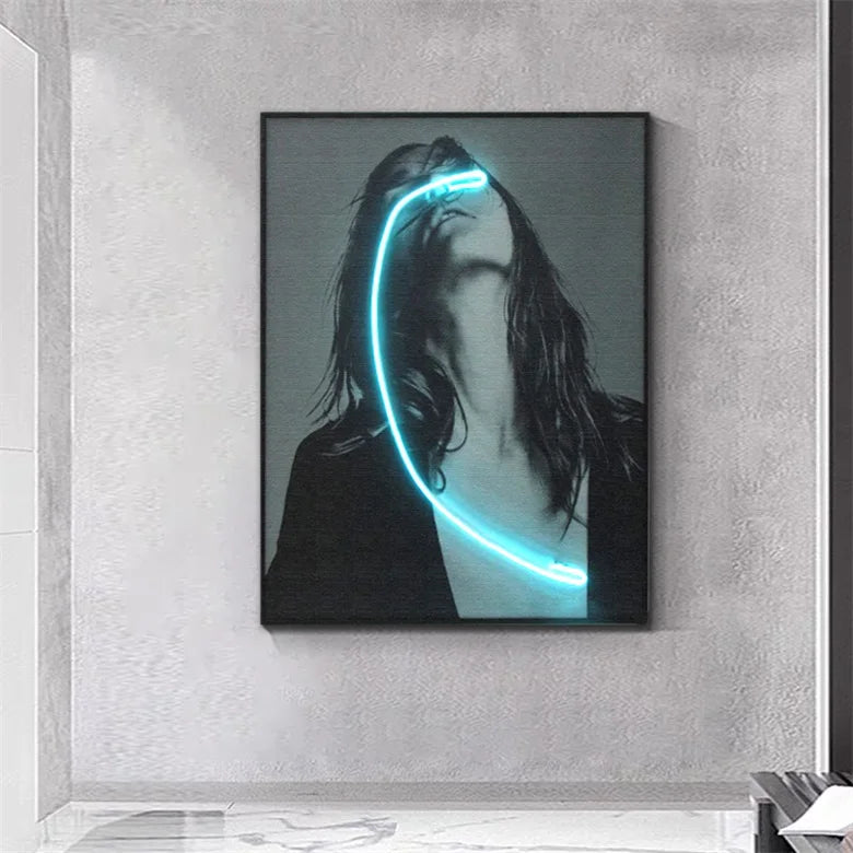 Blindness Girl Neon Wall Art – Eine beeindruckende Mischung aus Kunst und Licht