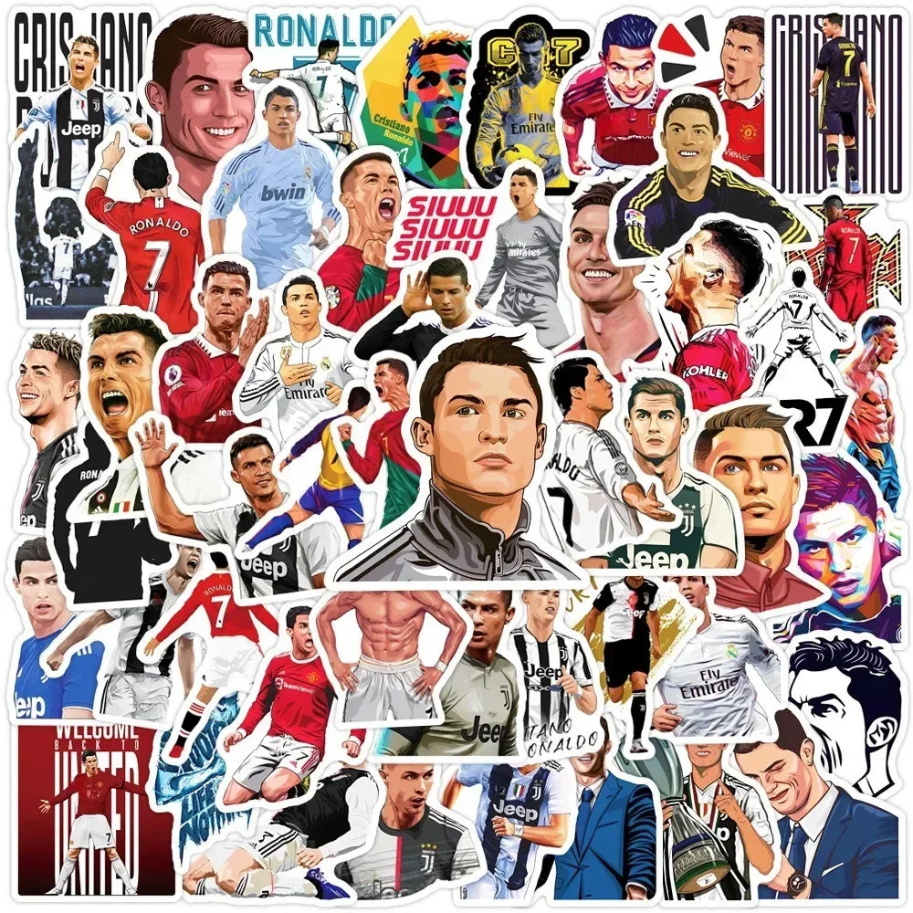 Football Star Ronaldo Stickers - Famous Bundle Waterproof