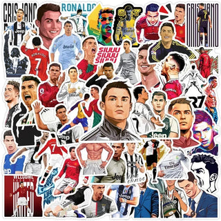 Stickers de la estrella del fútbol Ronaldo - Paquete famoso a prueba de agua