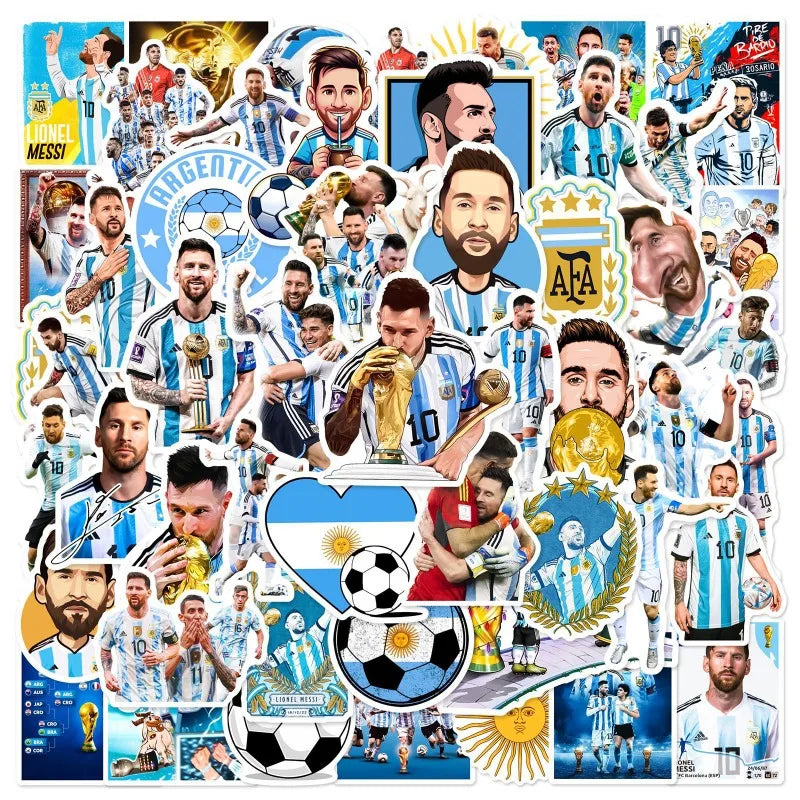 Football Star Lionel Messi Series Stickers - Famous Bundle