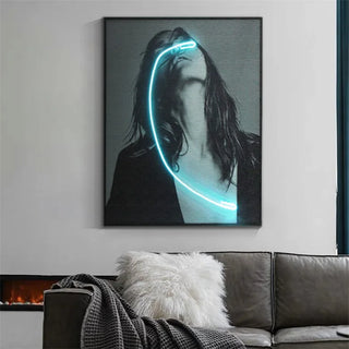 Blindness Girl Neon Wall Art – Eine beeindruckende Mischung aus Kunst und Licht