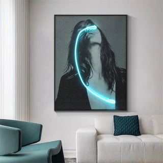 Blindness Girl Neon Wall Art – A Striking Blend of Art and Light