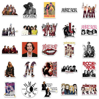 Maneskin Rock Band Stickers - Famous Bundle Waterproof-GraffitiWallArt