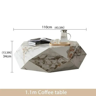 Marble Diamond Designer Coffee Table-GraffitiWallArt