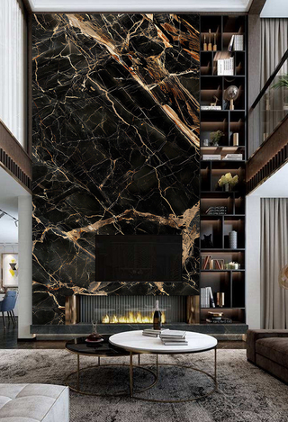 Marble Wallpaper Murals - Black Beauty Stone-GraffitiWallArt