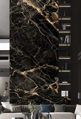 Marble Wallpaper Murals - Black Beauty Stone-GraffitiWallArt