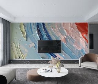 Marble Wallpaper Murals - Colourful Splash Design-GraffitiWallArt